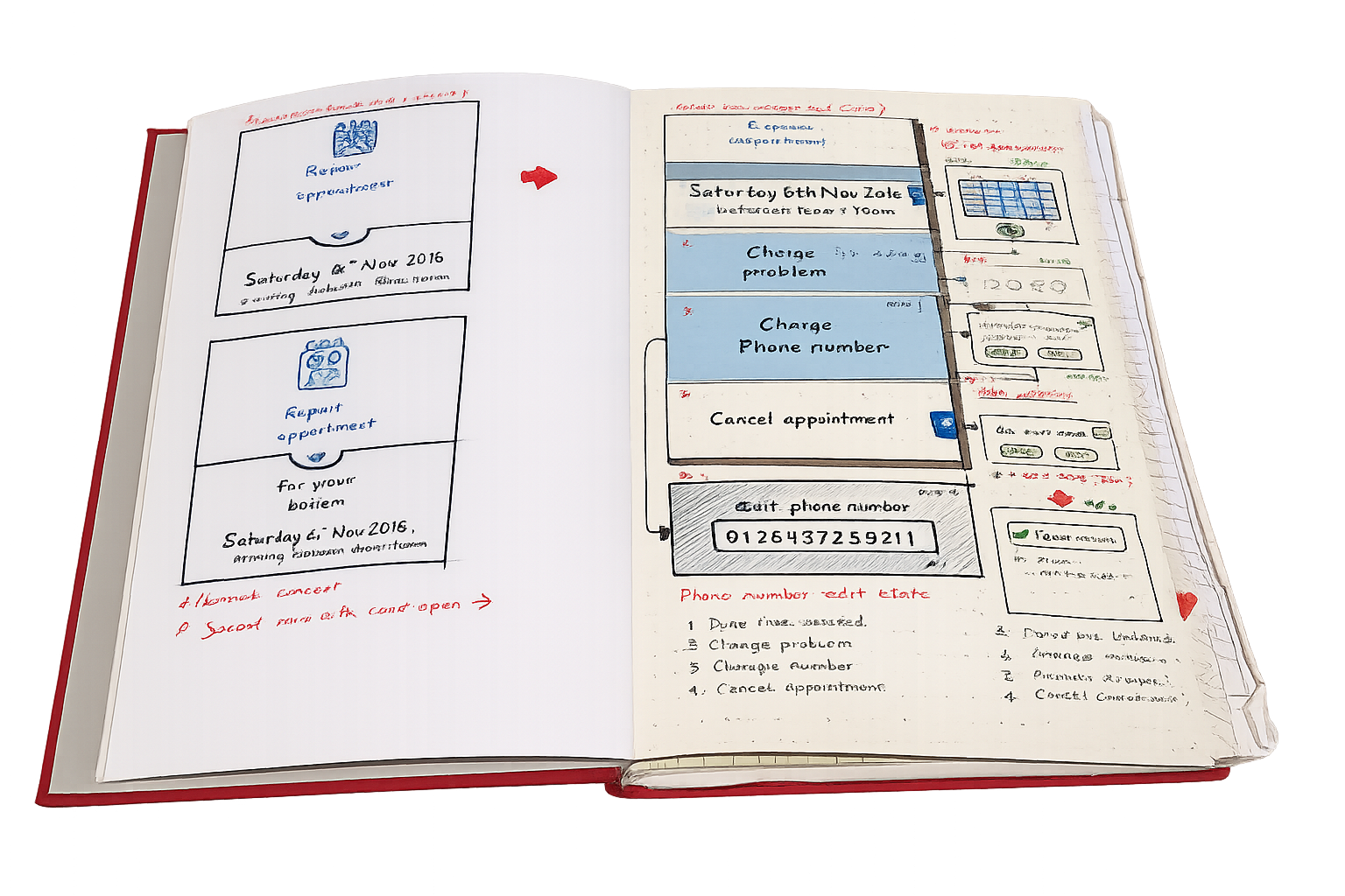 UX sketchbook concepts